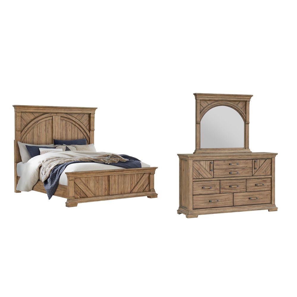 Karavan Casual Dining 3-Piece King Bedroom Set in Knotty Hickory, , large