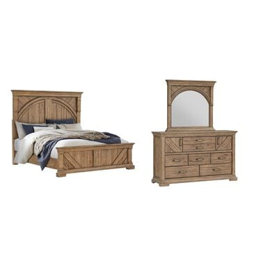 Karavan Casual Dining 3-Piece King Bedroom Set in Knotty Hickory, , large