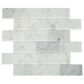 Dal-Tile SimplyStick Carrara White 12"x12" Bevel Mosaic Sheet, , large