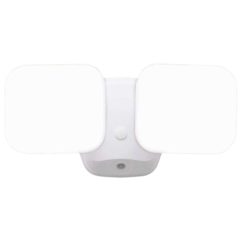 Vaxcel Theta 2-Light LED Outdoor Dusk-to-Dawn Flood Light in White, , large