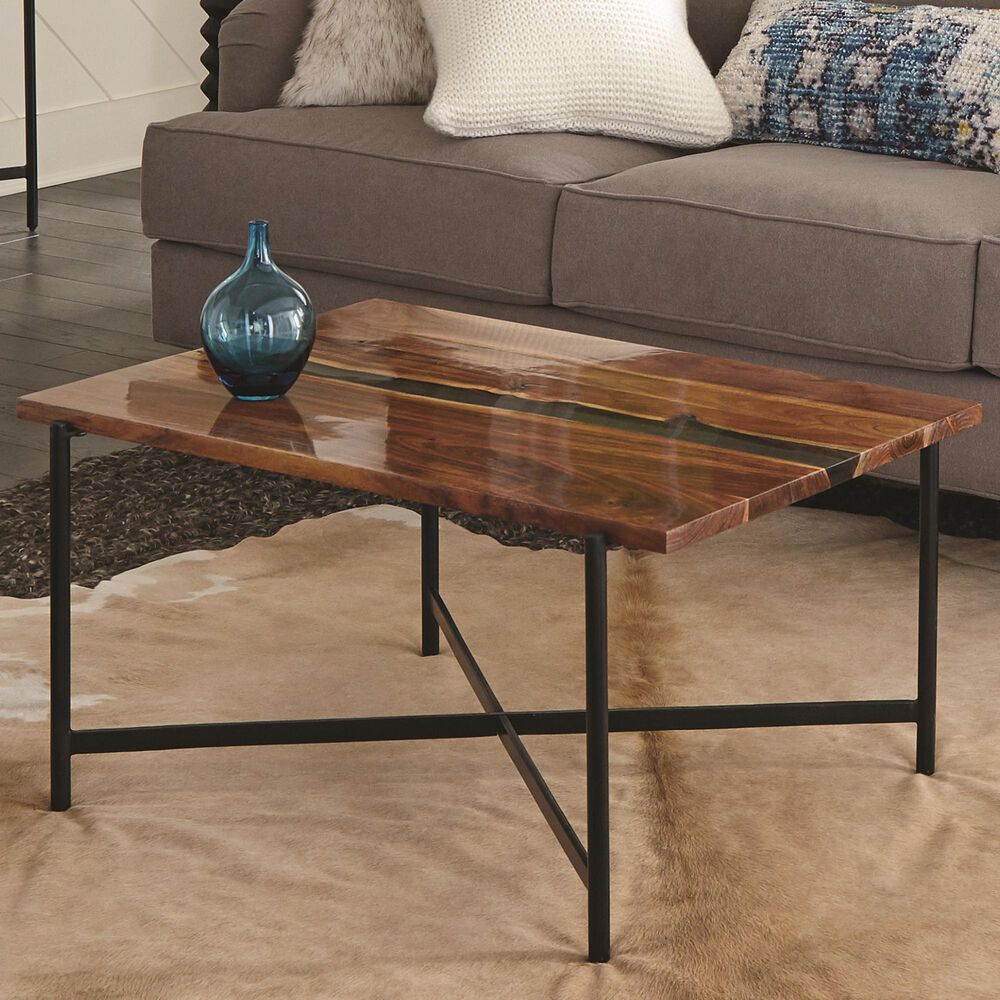 Bolton Furniture Rivers Edge 36" Coffee Table in Brown, , large