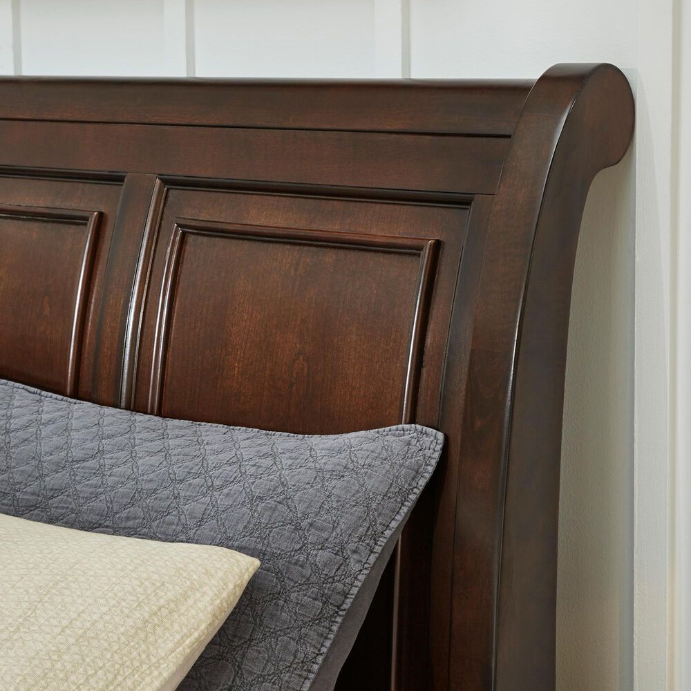 Ashley Porter Queen Sleigh Storage Bed in Rustic Brown, , large
