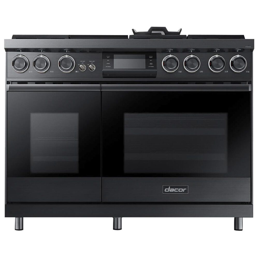 Dacor 48" Free-Standing Dual Fuel Range in Graphite Stainless Steel, , large