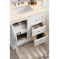 James Martin Vanities De Soto 36" Single Bathroom Vanity in Bright White with 3 cm Eternal Marfil Quartz Top and Rectangular Sink, , large