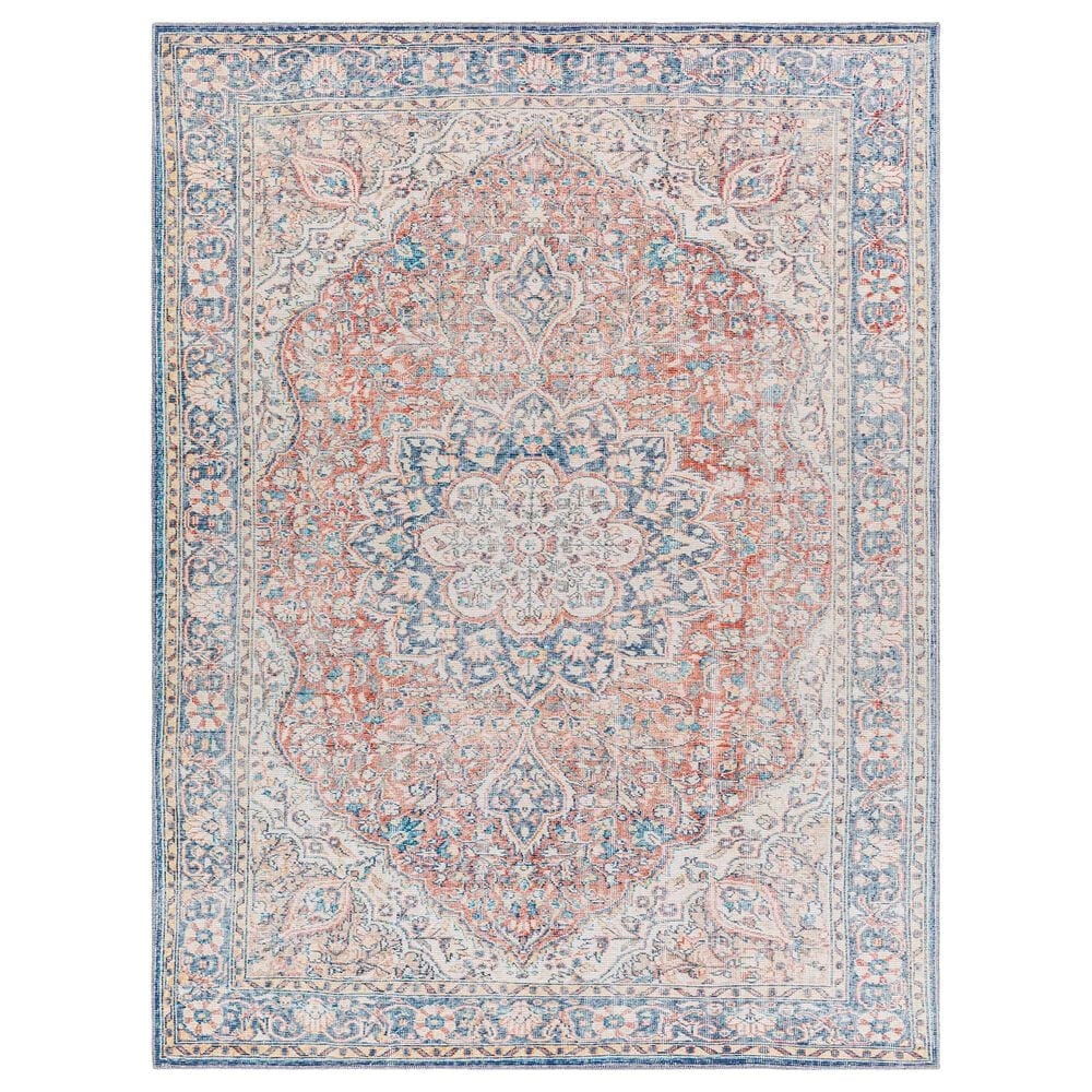 Surya Colin 7"10" x 10"2" Red, Blue, Tan, Yellow and Cream Area Rug, , large