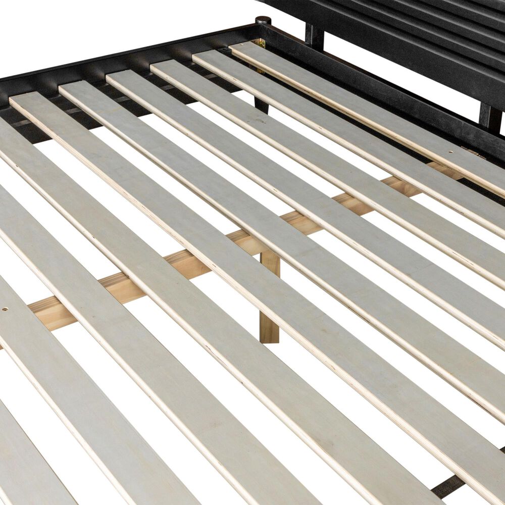37B Casal Queen Platform Bed in Black Finish, , large