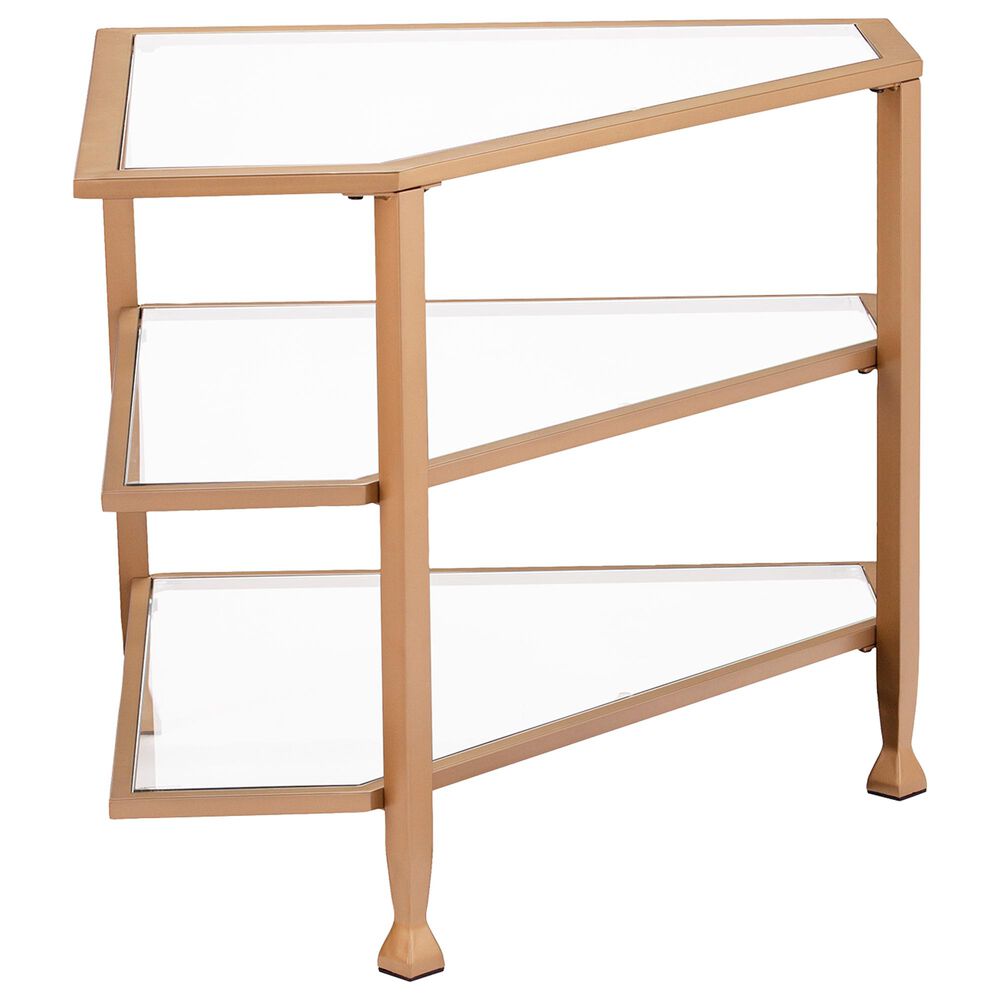 Southern Enterprises Jaymes Corner TV Stand in Soft Gold, , large