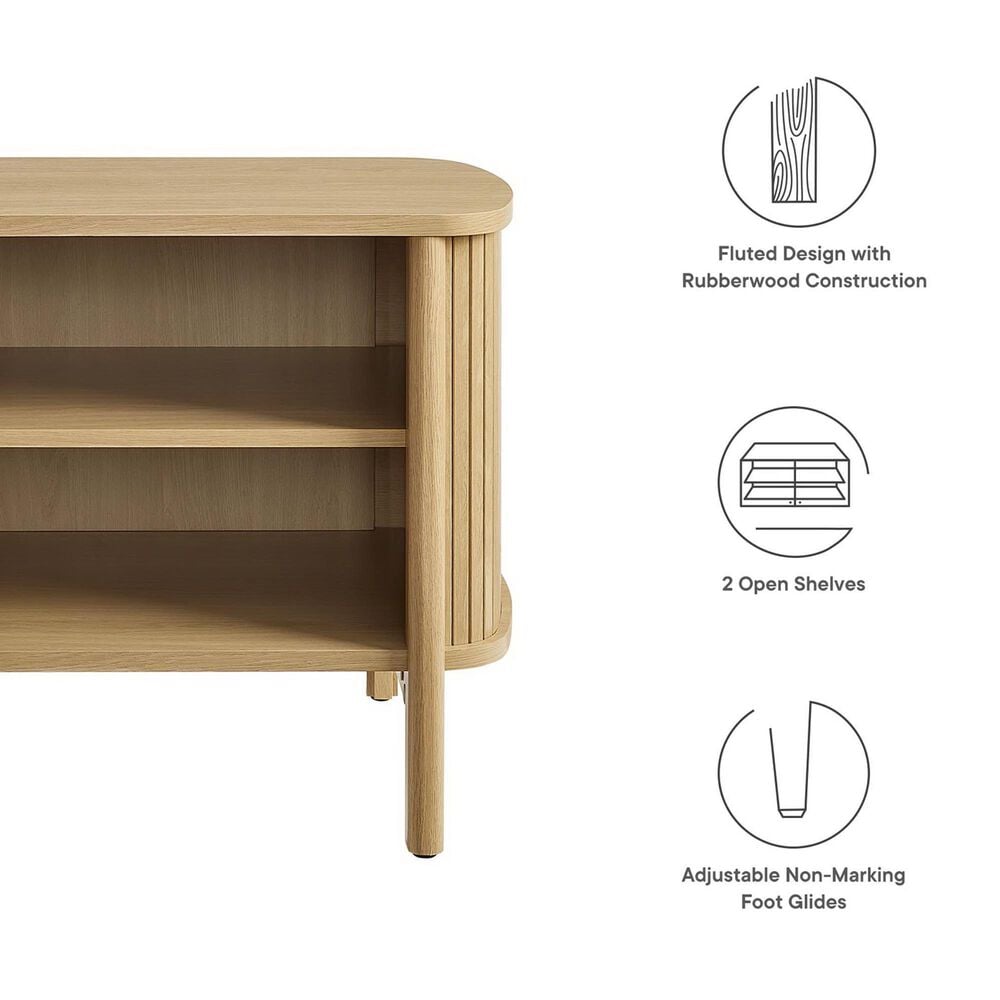 Modway Cadence Open 2 Shelves Nightstand in Oak, , large