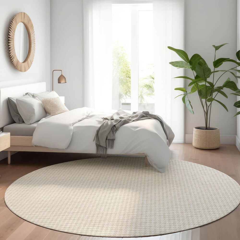 Dalyn Rug Company Hinton 6&#39; Round Linen Indoor/Outdoor Area Rug, , large
