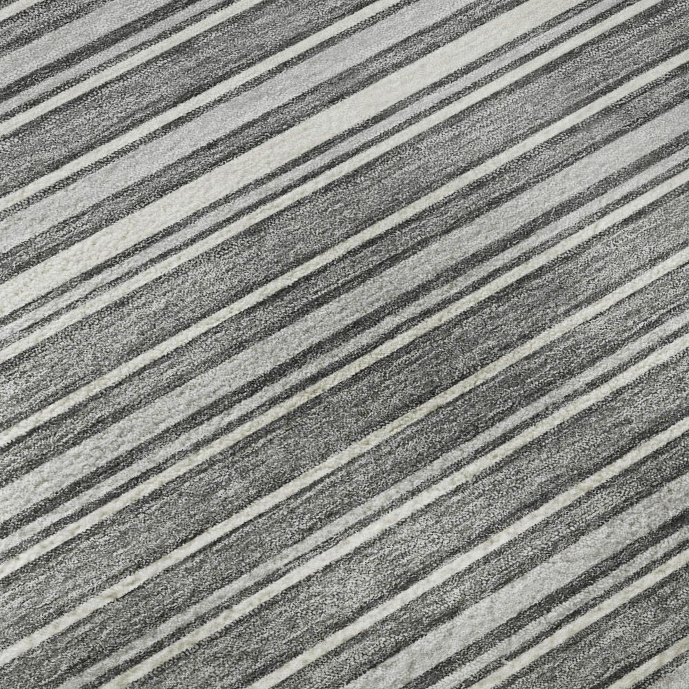 Dalyn Rug Company Soft Essentials Striped Gray 1'8" x 2'6" Indoor/Outdoor Area Rug, , large