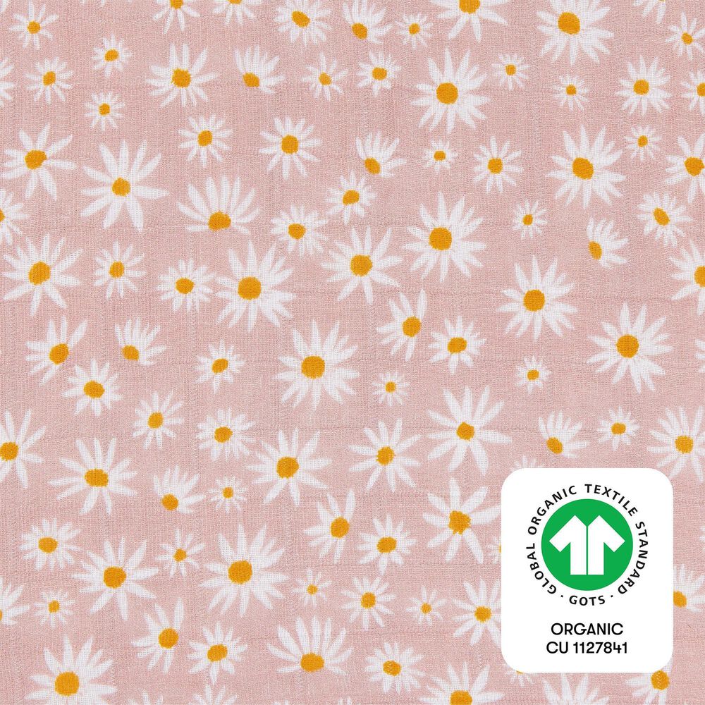Babyletto Daisy Changing Pad Cover in Pink, , large