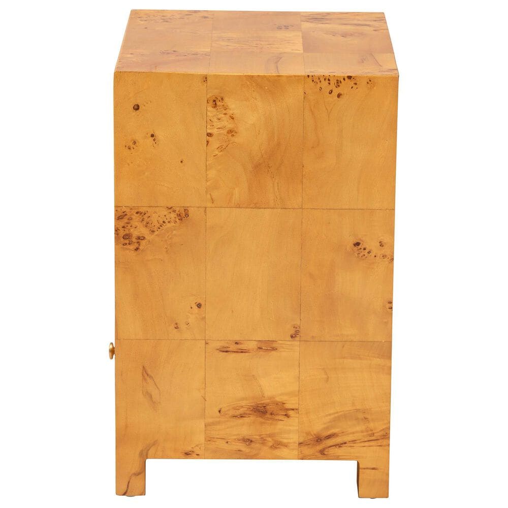 Baxton Studio Camira 1-Drawer Nightstand in Light Mappa Burl, , large