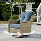 HOMLUX 11-Piece Patio Conversation Set with LED Coffee Table in Denim Blue, , large