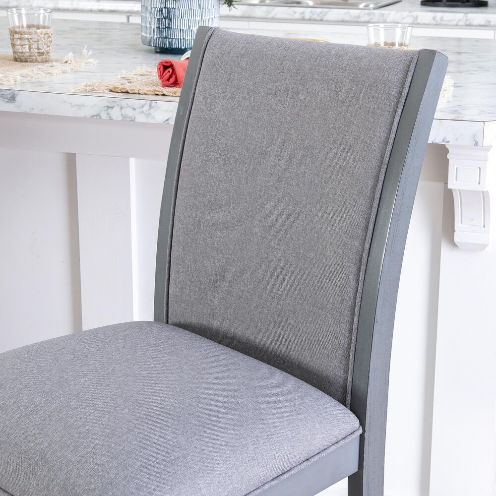 Linon Home Decor Bellevue Counter Stool in Light Grey (Set of 2), , large