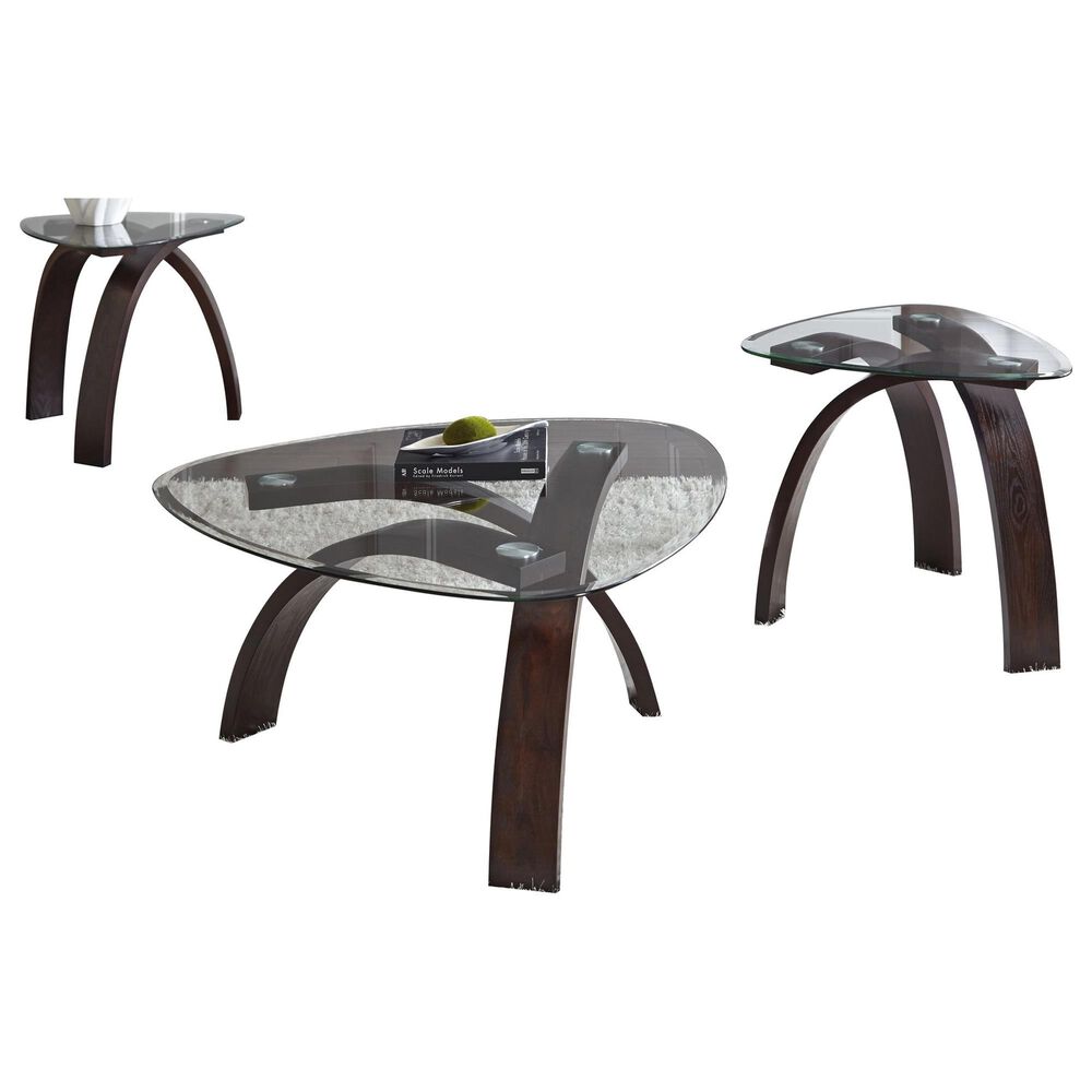 Steve Silver Furniture Pitman 3-Pack Table Base Set in Merlot Cherry, , large