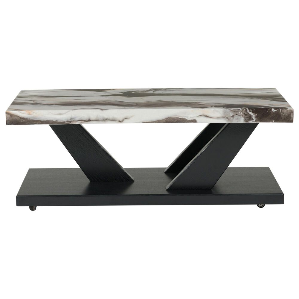 Ashley Cendill 3-Piece Occasional Table Set in Dark Brown, White and Black, , large