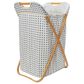 Household Essentials Hamper with Cross Pattern in Black and White, , large