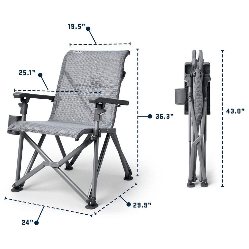 YETI Trailhead Camp Chair with Navy Cushion in Black, , large