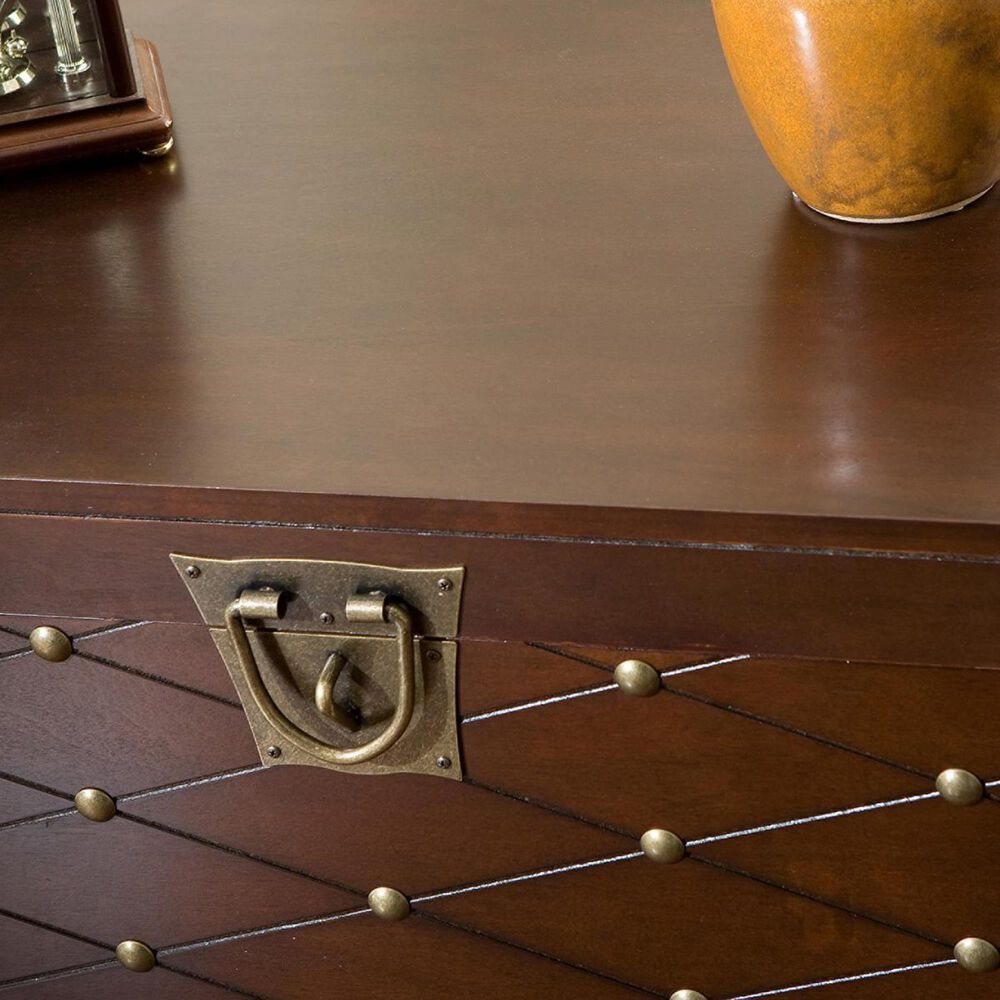 Southern Enterprises Nailhead Cocktail Table Trunk in ...