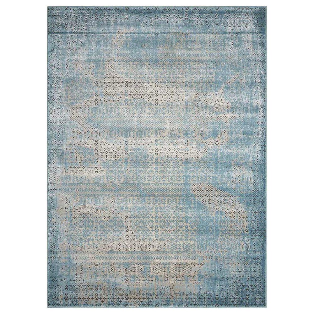 Nourison Karma KRM01 9'3" x 12'9" Blue Area Rug, , large