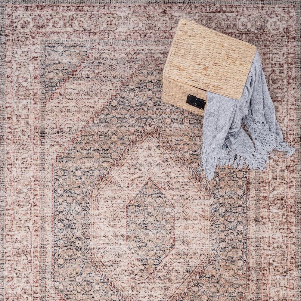Capel Avery Tabriz 3402RS03110506560 3&#39; 11&quot; x 5&#39; 6&quot; Merlot  Area Rug, , large