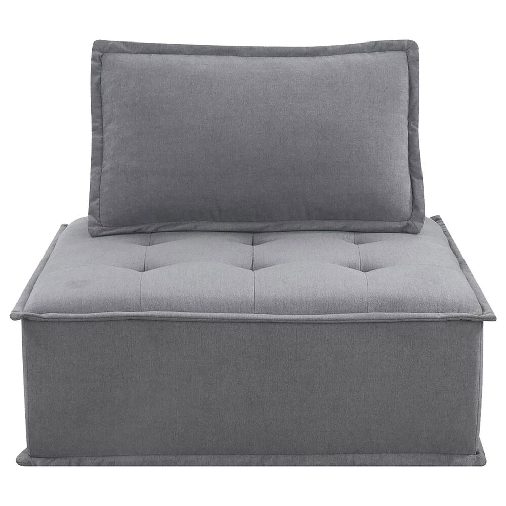 37B Paxton Armless Chair in Columbia Charcoal, , large