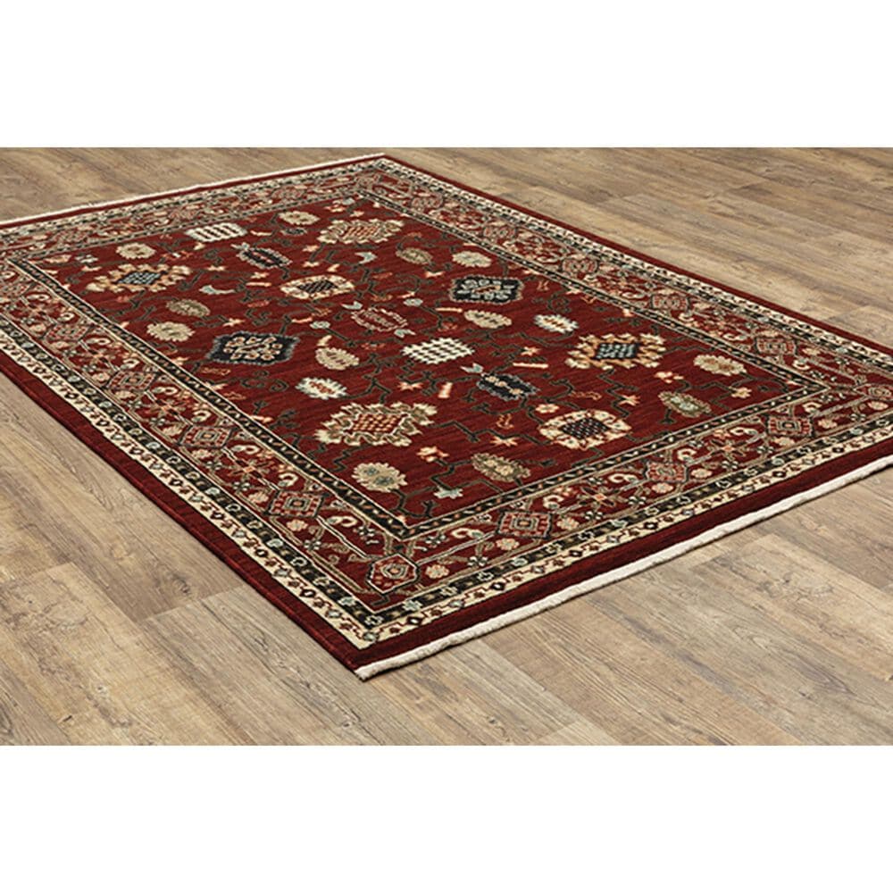 Oriental Weavers Lilihan Oriental 043S6 2&#39; x 6&#39; Red and Black Scatter Rug, , large