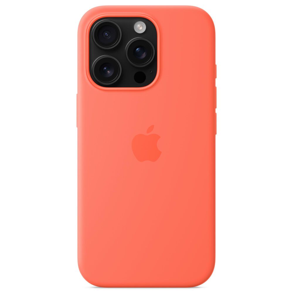 Apple Silicone Case with MagSafe for iPhone 16 Pro in Tangerine, , large