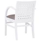 Linon Home Decor Samantha Woven Arm Chair in White, , large