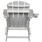 Hearth and Haven 34" Outdoor Folding Adirondack Chair with Cup Holder in White, , large