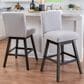 Linon Home Decor Cyrus Swivel Bar Stool in Grey (Set of 2), , large
