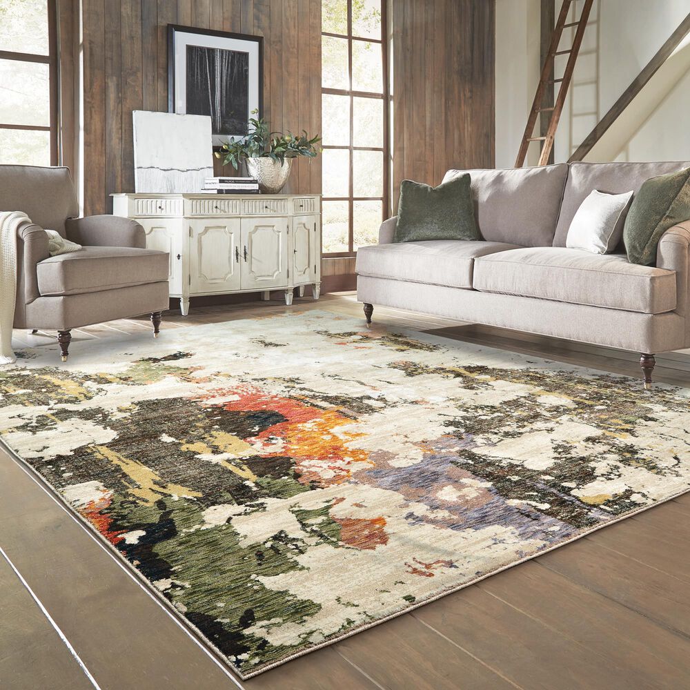 Oriental Weavers Evolution Beige 5&#39;3&quot; x 7&#39;3&quot; Area Rug, , large