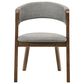 Blue River Venus and Rowan 5-Piece Dining Set with Gray Cushion in Walnut and White, , large