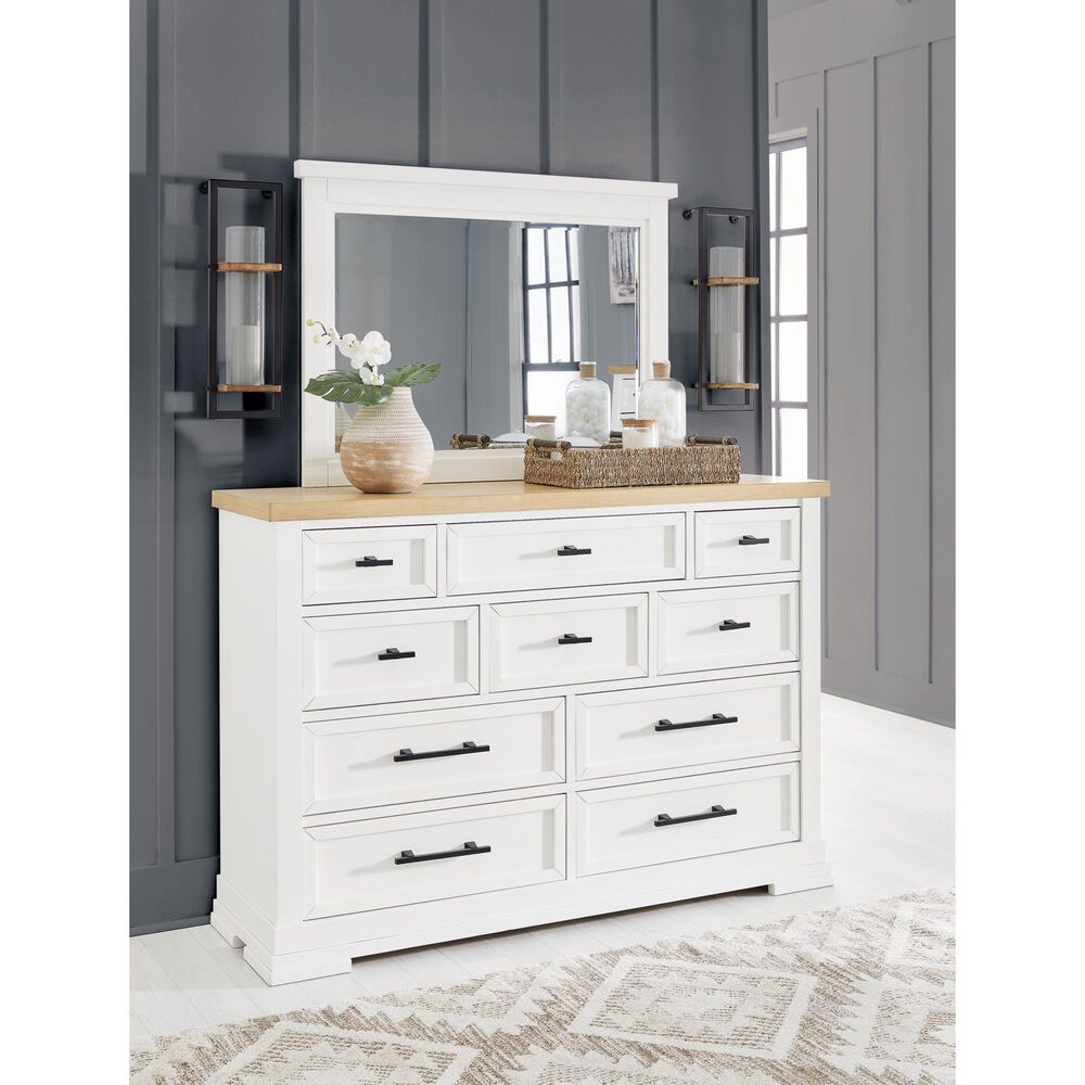 Ashley Ashbryn Dresser Mirror in White, , large