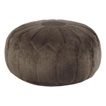 Hampton Park Madison Park Round Pouf Ottoman in Grey, , large