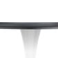 Leisuremod LeisureMod Bristol Mid-Century Modern Round Dining Table with Wood Top and Iron Pedestal Base with Gloss Finish for Kitchen and Dining Room, , large