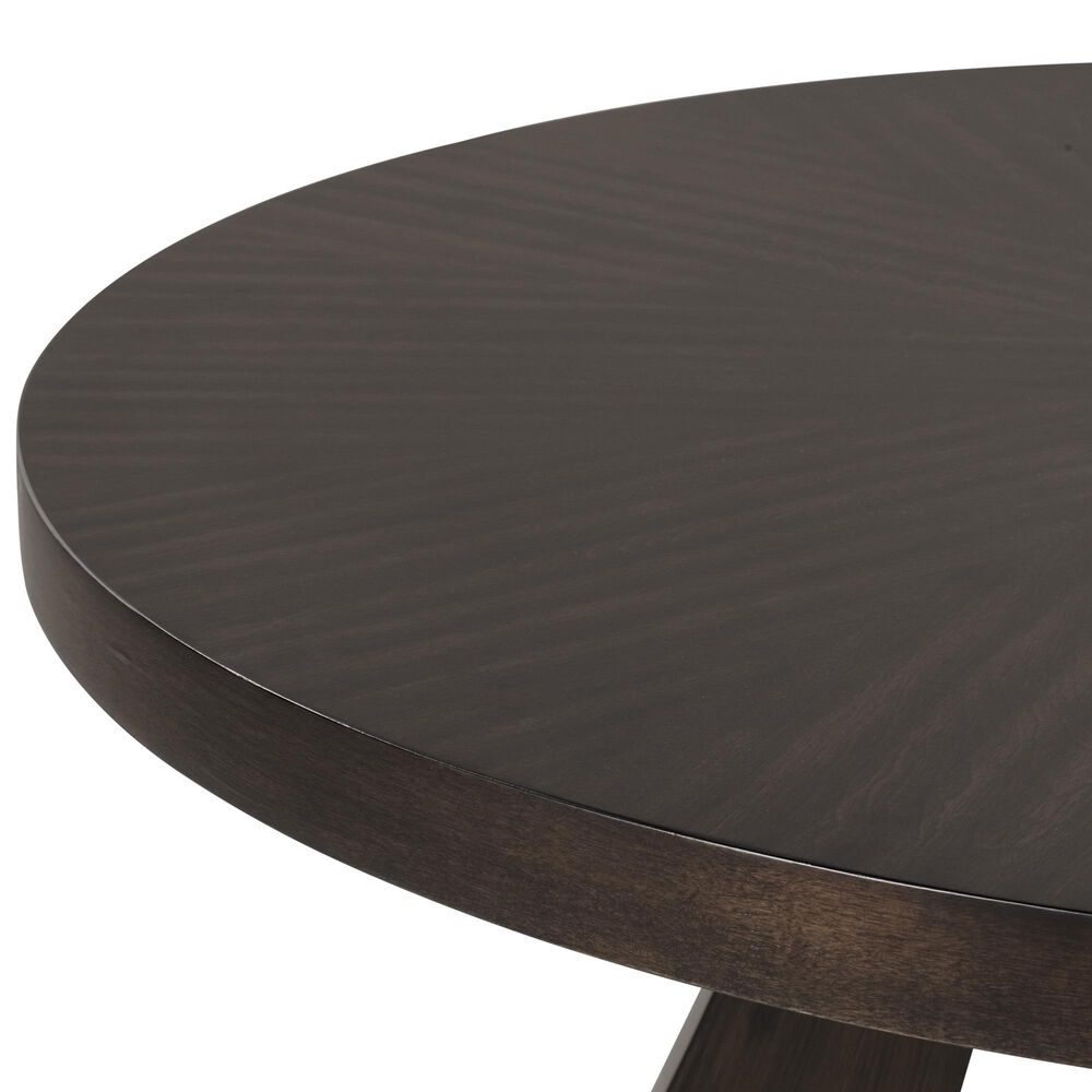 New Heritage Design Chestnut Ridge Round Dining Table in Brown - Table Only, , large