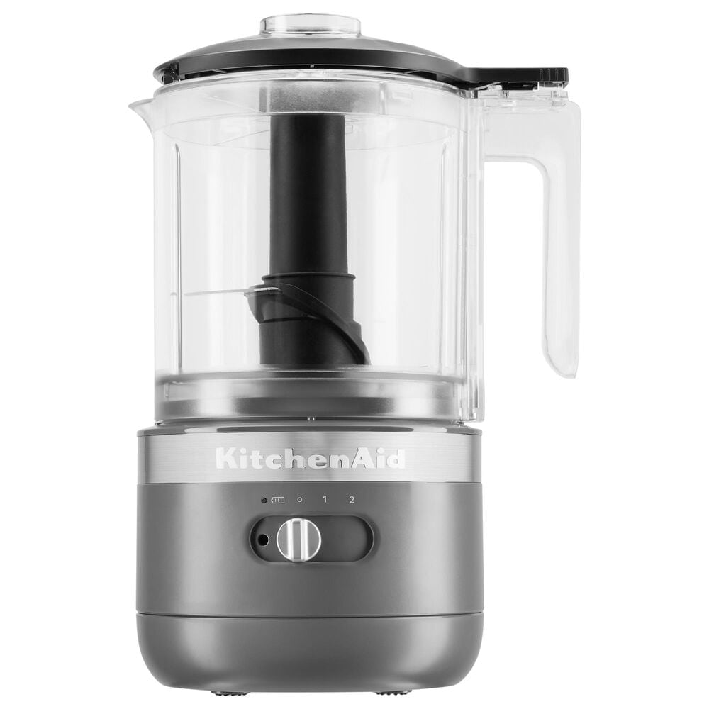 KitchenAid Cordless Variable Speed Hand Blender with Chopper and Whisk Attachment Grey