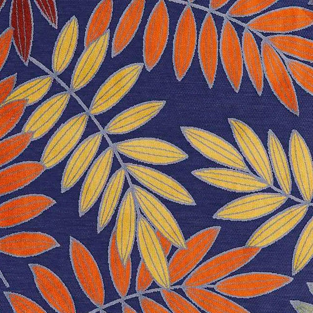 Nourison Aloha ALH18 5&#39;3&quot; Round Navy and Multicolor Indoor/Outdoor Area Rug, , large