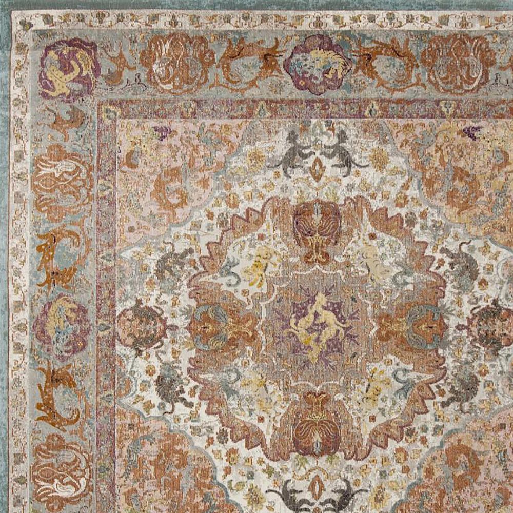 Safavieh Aria 6&#39;6&quot; Round Beige and Orange Area Rug, , large