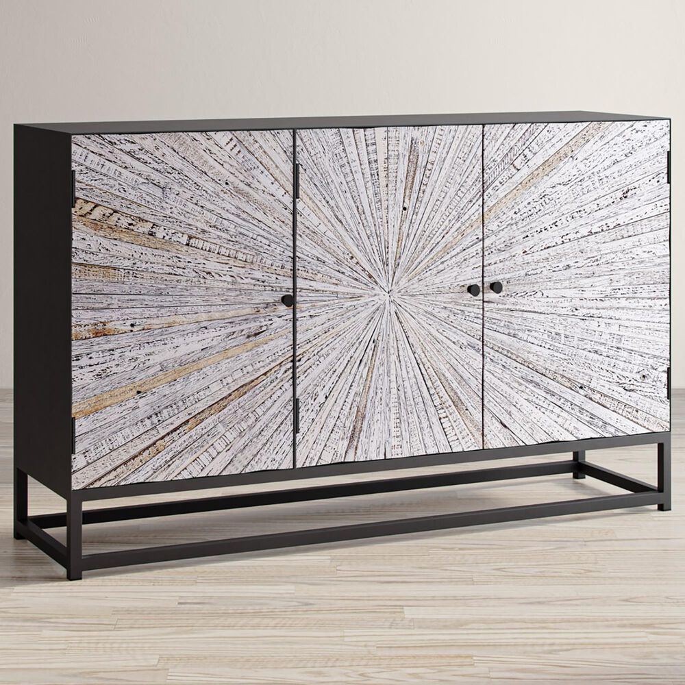 Waltham Astral Plains 3 Door Accent Cabinet in Grey Wash, , large