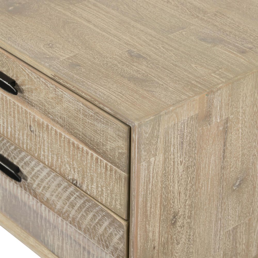 Blue River Baly 2 Drawer Nightstand in Gray Sandblast Summer/Black, , large