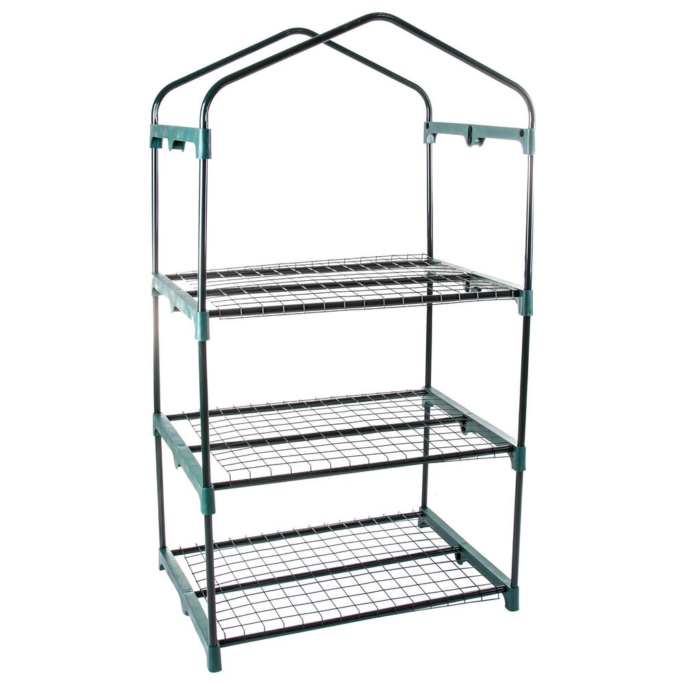 Timberlake Pure Garden 3-Tier Greenhouse in Green/Clear, , large