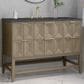 James Martin Vanities Emmeline 48" Single Vanity in Pebble Oak with 3 cm Charcoal Soapstone Quartz Top, , large