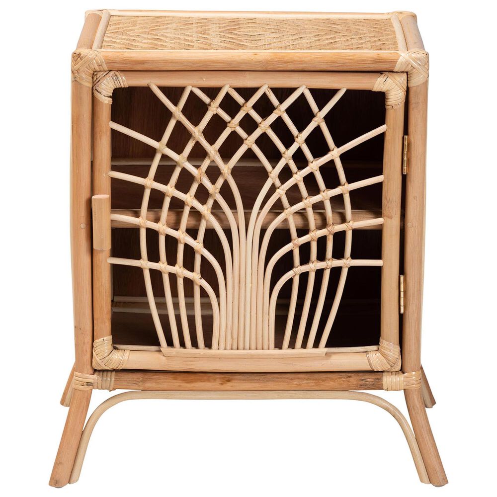 Baxton Studio Danna 2-Shelf Nightstand in Natural Brown, , large