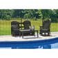 Ashley Hyland Wave Patio Glider Loveseat in Black, , large