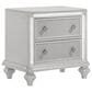 New Heritage Design Stardust 4-Piece King Bedroom Set in White and Silver, , large