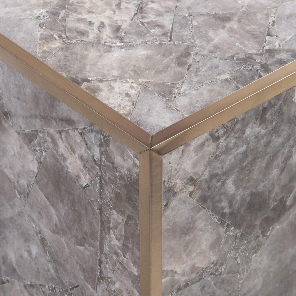 Bernhardt Tildon Accent Side Table in Smokey and Aged Brass, , large