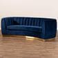Baxton Studio Milena Stationary Sofa in Royal Blue Velvet, , large
