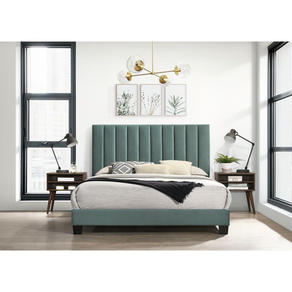 Mayberry Hill Coyote 3 Piece Queen Bedroom Set in Carrol Emerald, , large